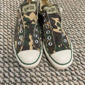 Camouflage Slip-On Sneakers EUC